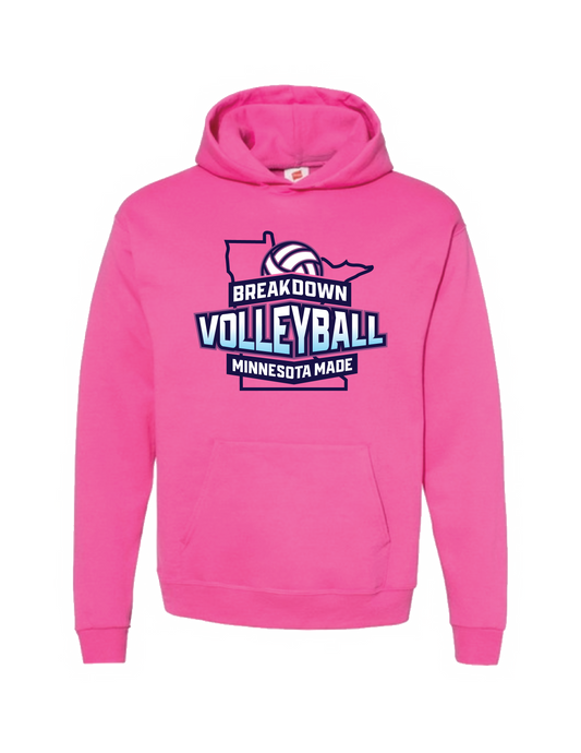 Port & Company® Core Fleece Pullover Hooded Sweatshirt-Neon Pink